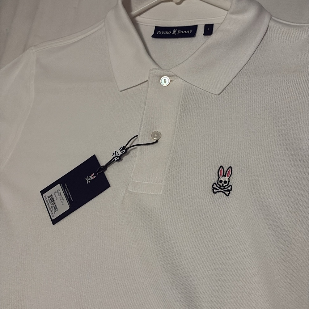 Psycho Bunny Classic White Polo Shirt